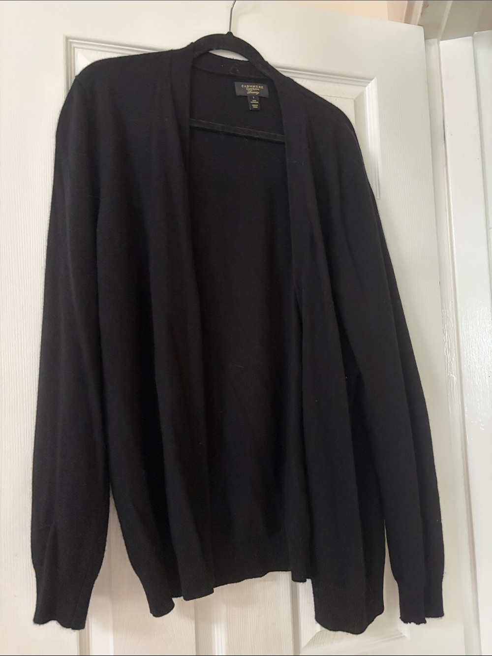Cashmere Club Room Luxury Black Cardigan